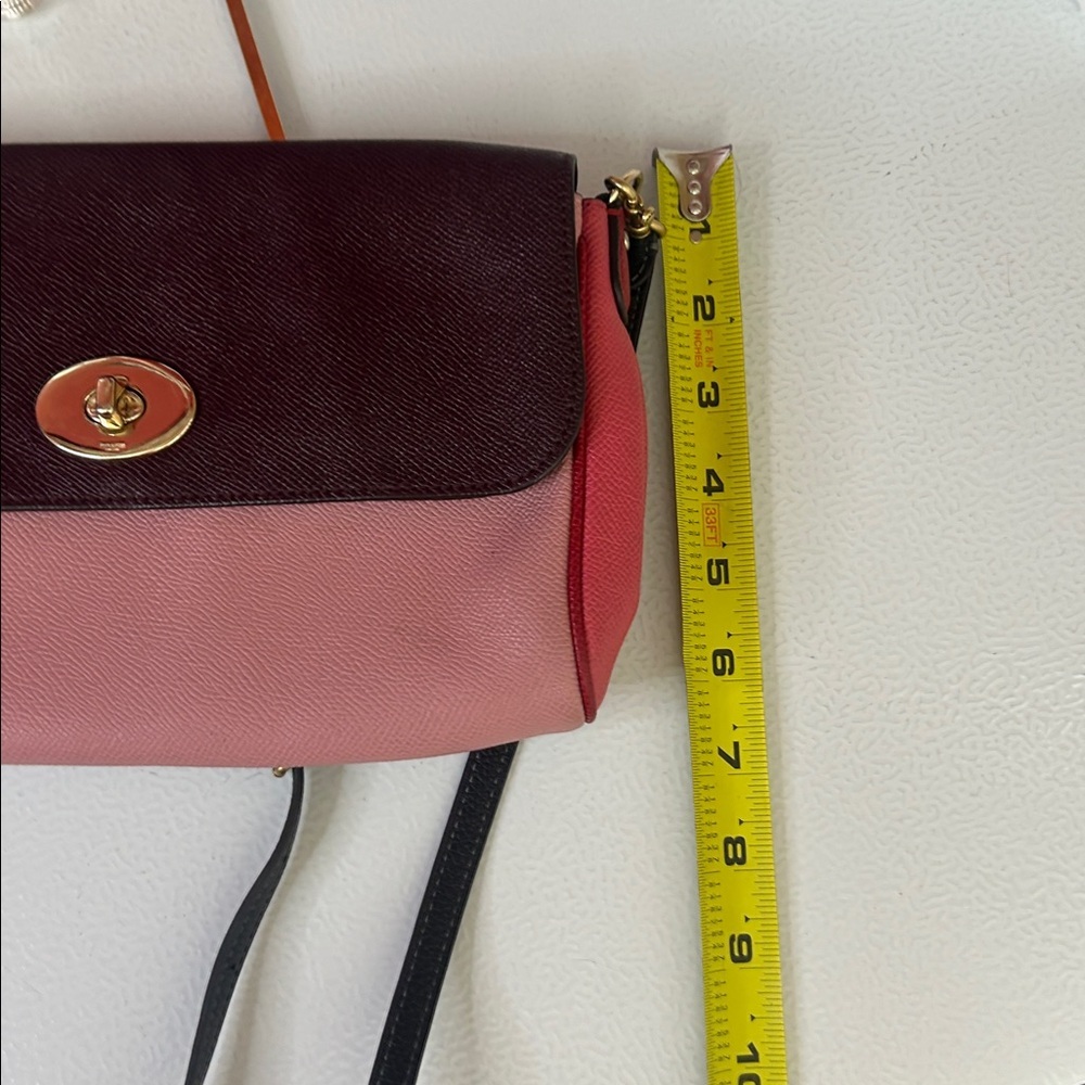 Coach Pink and Burgundy Crossbody Bag - Picture 7 of 7
